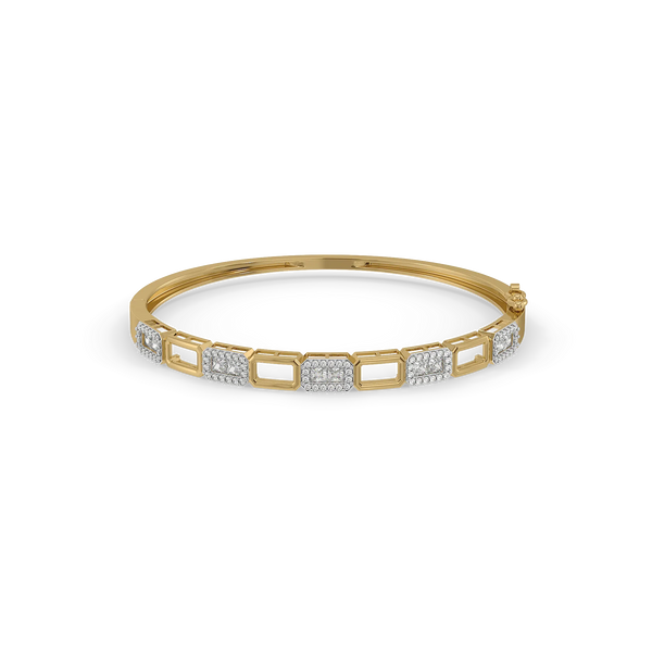 Architect Station Pure Gold Lab Grown Diamond Bangle