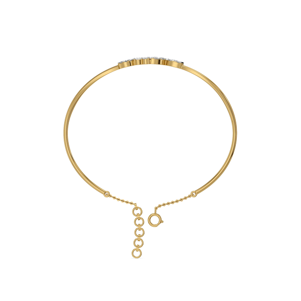 Mosaic Fancy Pure Gold Lab Grown Diamond Bangle