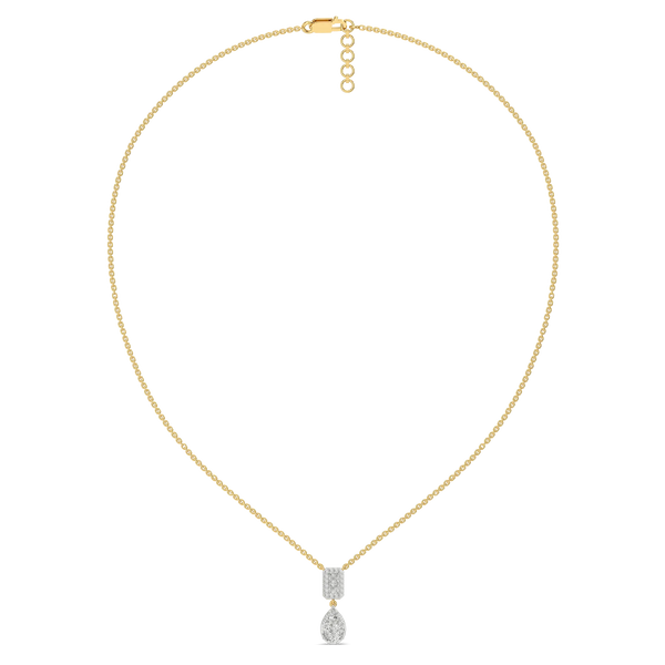 Mosaic Fancy Pure Gold Lab Grown Diamond Necklace