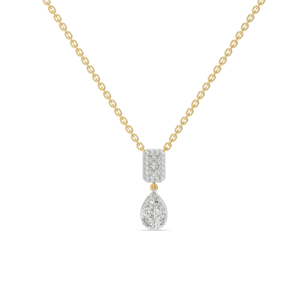 Mosaic Fancy Pure Gold Lab Grown Diamond Necklace