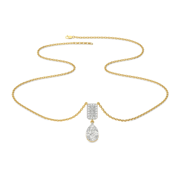 Mosaic Fancy Pure Gold Lab Grown Diamond Necklace