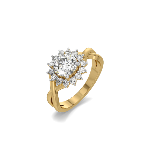 Sunkissed Halo Lab Grown Diamond Ring