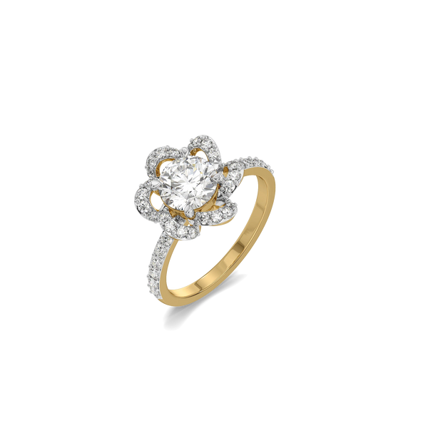 Round Flora Lab Grown Diamond Ring