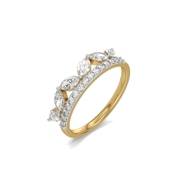 Tiara Band Lab Grown Diamond Eternity Ring - Perspective View