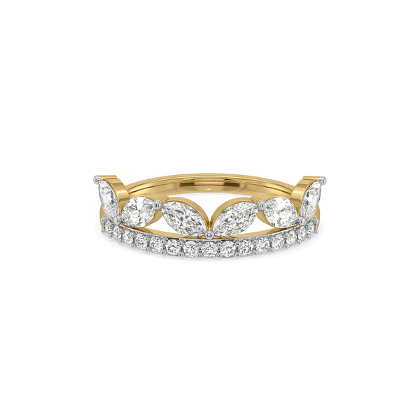 Tiara Band Lab Grown Diamond Eternity Ring - Front View