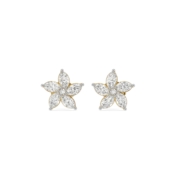 Tiara Lab Grown Diamond Stud Earrings -Front View