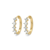 Marquise Rhythm Lab Grown Diamond Hoop Earrings - Perspective view