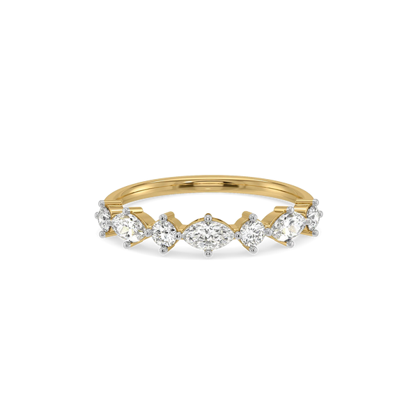 Marquise Rhythm Pure Gold Lab Grown Diamond Ring