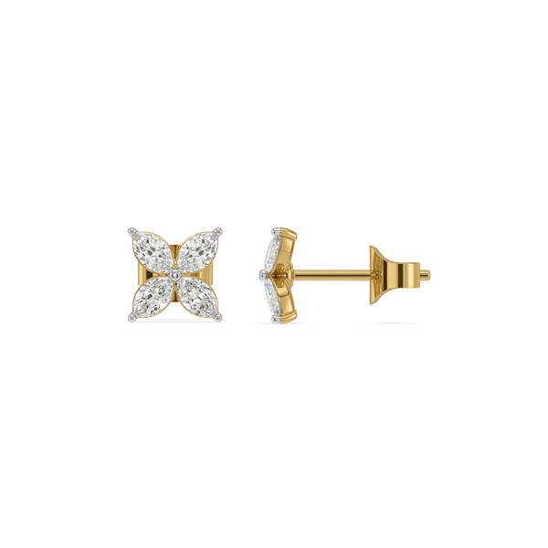 Botanica Pure Gold Lab Grown Diamond Stud Earrings