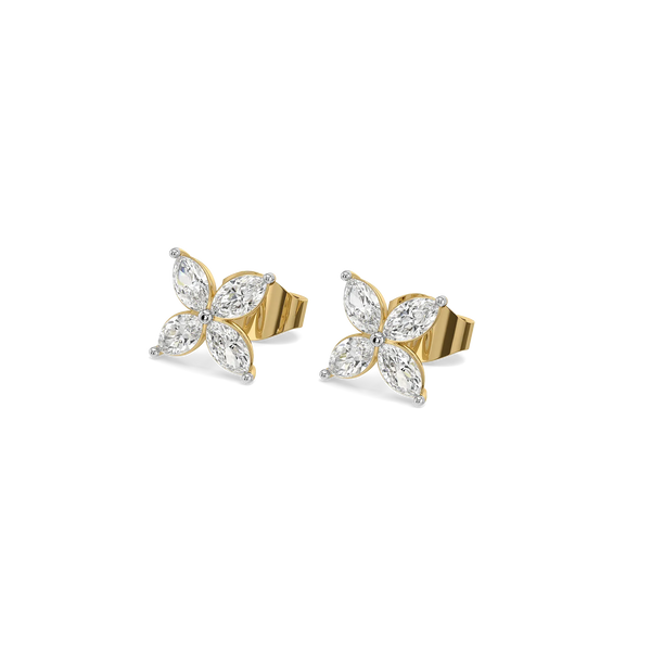 Botanica Pure Gold Lab Grown Diamond Stud Earrings