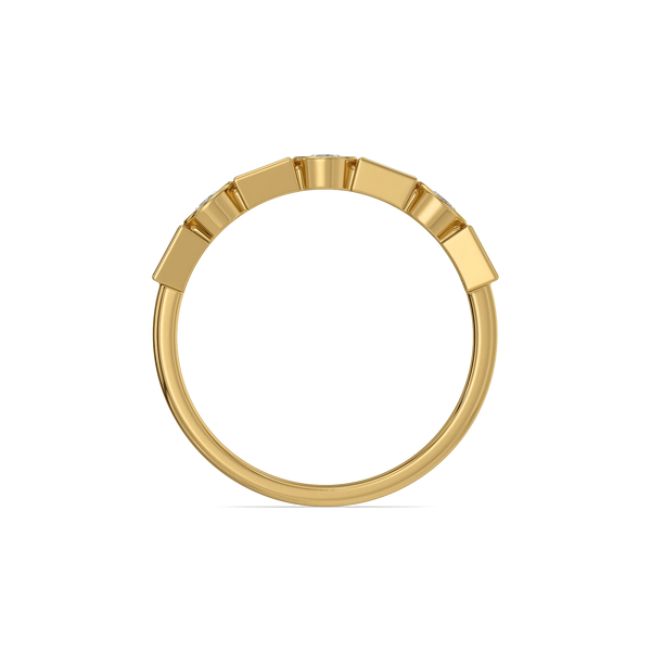 Contour Bezel Pure Gold Lab Grown Diamond Ring