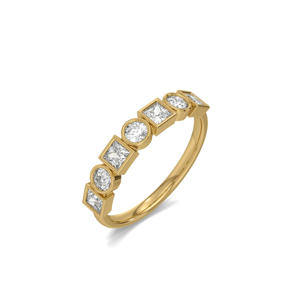 Contour Bezel Pure Gold Lab Grown Diamond Ring