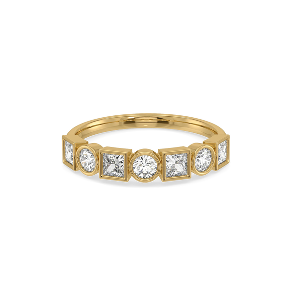 Contour Bezel Pure Gold Lab Grown Diamond Ring