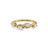 Serpentine Vine Pure Gold Lab Grown Diamond Ring