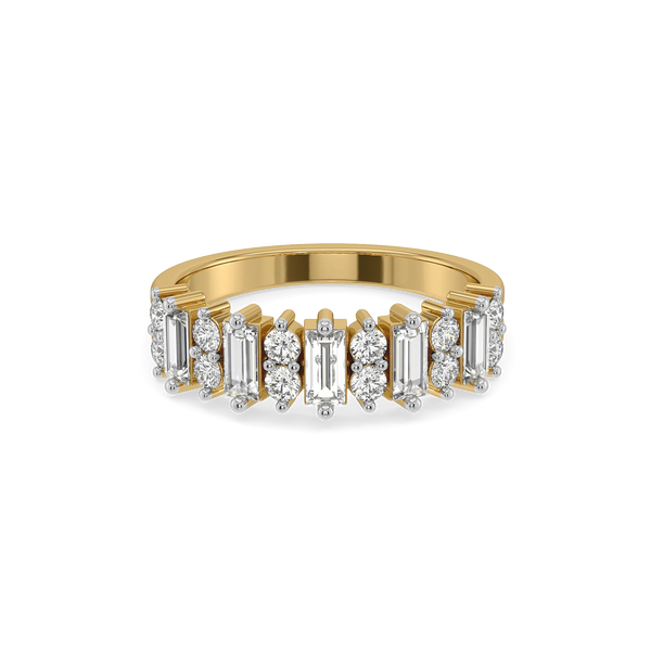 Mosaic Rhythm Pure Gold Lab Grown Diamond Ring
