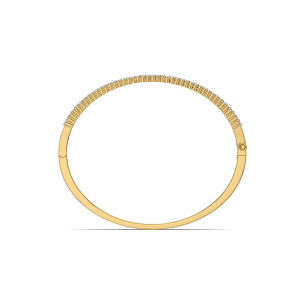 Parallel Glow Pure Gold Lab Grown Diamond Bangle