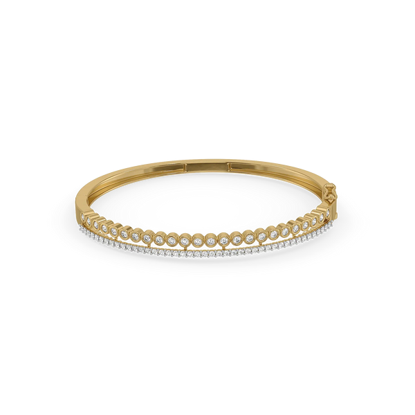 Parallel Glow Pure Gold Lab Grown Diamond Bangle