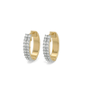 Cosmic Ring Lab Grown Diamond Hoops - Perspective view