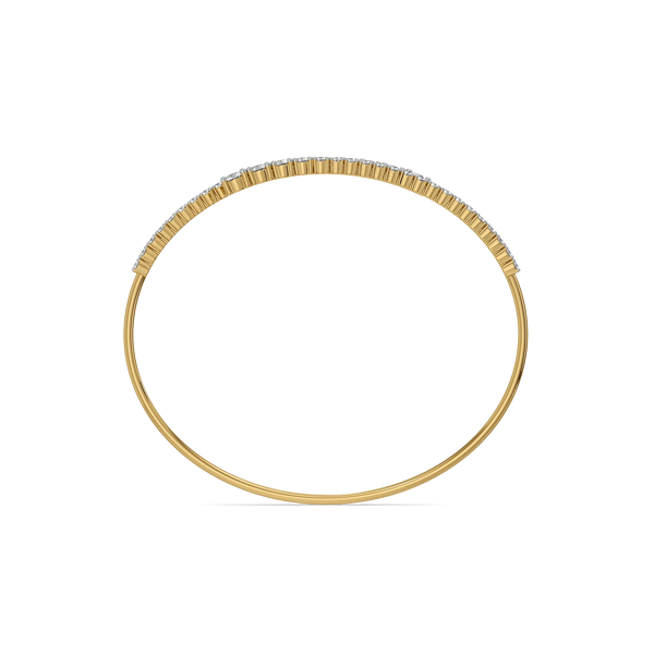 Solstice Line Pure Gold Lab Grown Diamond Bangle