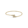 Pebble Cuff Pure Gold Lab Grown Diamond Bangle