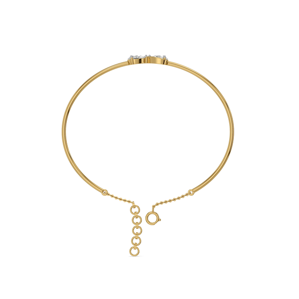 Soulmate Pear Pure Gold Lab Grown Diamond Bangle