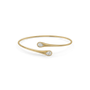 Fluid Pear Pure Gold Lab Grown Diamond Bangle