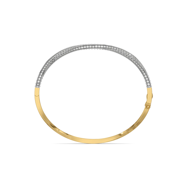 Majestic Band Pure Gold Lab Grown Diamond Bangle