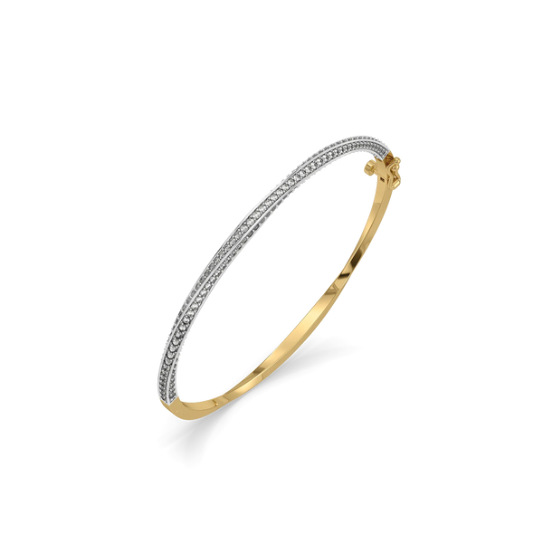 Majestic Band Pure Gold Lab Grown Diamond Bangle