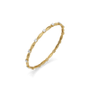 Sculpted Solitaire Pure Gold Lab Grown Diamond Bangle