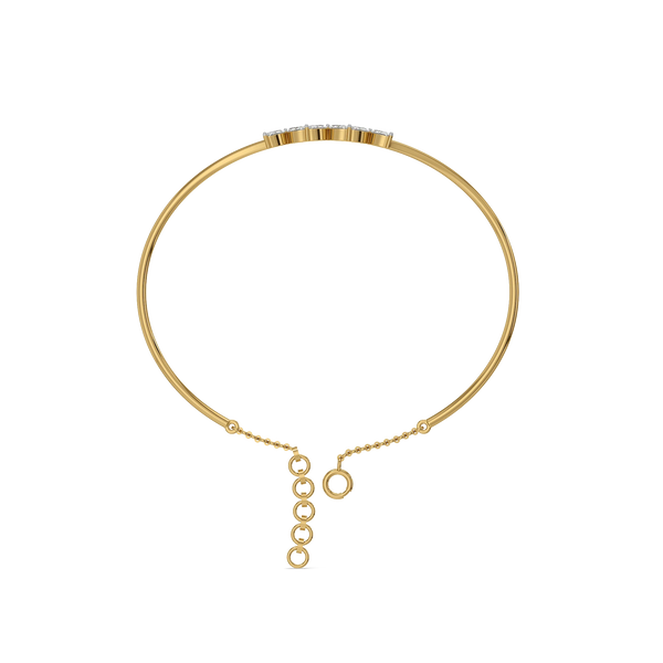 Gardenia Pure Gold Lab Grown Diamond Bangle