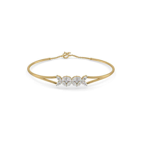 Gardenia Pure Gold Lab Grown Diamond Bangle