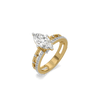 Marquise Arc Lab Grown Diamond Ring