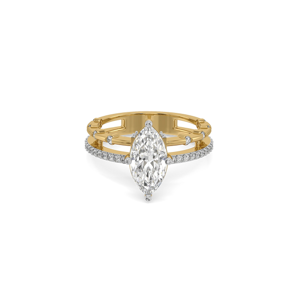 Marquise Arc Lab Grown Diamond Ring