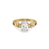 Floral Vine Oval Lab Grown Diamond Ring