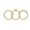 Crown Stack – Pure Gold Lab Diamond Solitaire Stack Ring Set