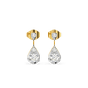 Teardrop Trio - Pure Gold Lab Diamond Pendant and Drop Earrings Set