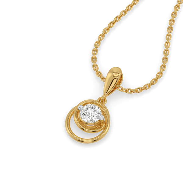 Infinity Loop Set Lab Diamond Pendant and Earrings Set