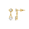 Double Drop – Pure Gold Lab Diamond Pendant and Drop Earrings Set