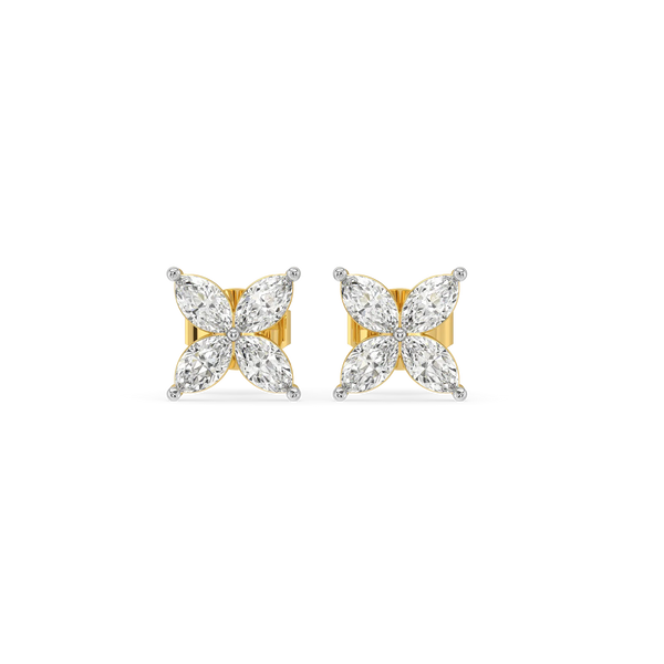 Marquise Petal - Pure Gold Lab Diamond Marquise Pendant and Earrings Set