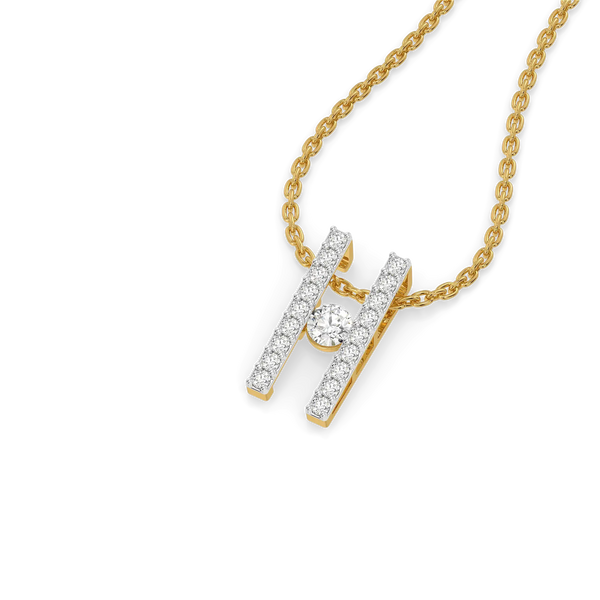 Gate Pendant – Pure Gold Lab Diamond Bar Gate Pendant