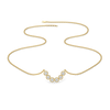 Bezel Duo Pure Gold Lab Diamond Pendant and Necklace Set - Front View -2