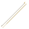 Tennis and Link Pure Gold Lab Diamond Stack Bracelet Set
