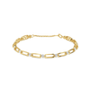 Tennis and Link Pure Gold Lab Diamond Stack Bracelet Set - Front View -1