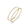 Diamond Spine Pure Gold Lab Diamond Round Bangle Set - Perspective view