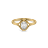 Oval Bezel Lab Grown Diamond Ring - Front View