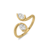 Toi et Moi Pear & Oval Ring - Perspective View