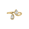 Toi et Moi Pear & Oval Ring - Front View