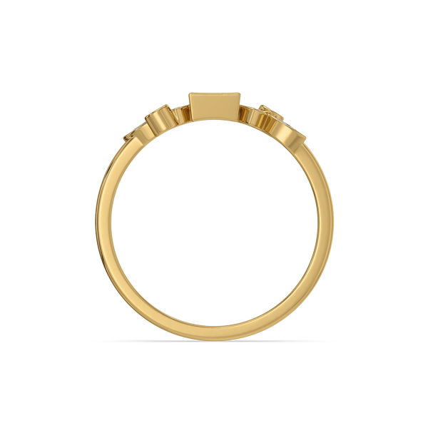 Mixed Cut Lab Grown Diamond Ring - Top view