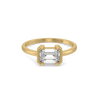 Emerald Cut Lab Grown Diamond Solitaire Ring - Front View