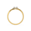 Crowned Pear Halo Lab Grown Diamond Ring - Top View